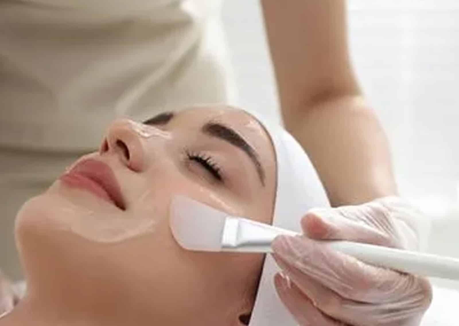 During a peel, a specialized solution